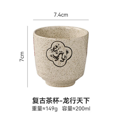 Japanese style ceramic ancient white wine cup sake set, home antique coffee cup, wine pot, classical Shochu cup