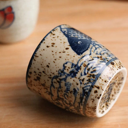 Japanese style ceramic ancient white wine cup sake set, home antique coffee cup, wine pot, classical Shochu cup