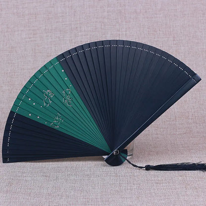 Japanese style full bamboo folding fan Ladies decorative hand fan  Home Decorations Wedding, Dance Folding Fan Special offer