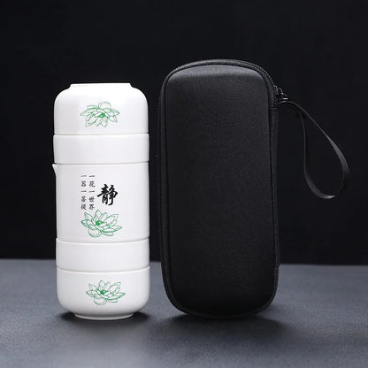 Japanese style simple teapot tea cup separation tea cup home office travel portable filter ceramic tea cups
