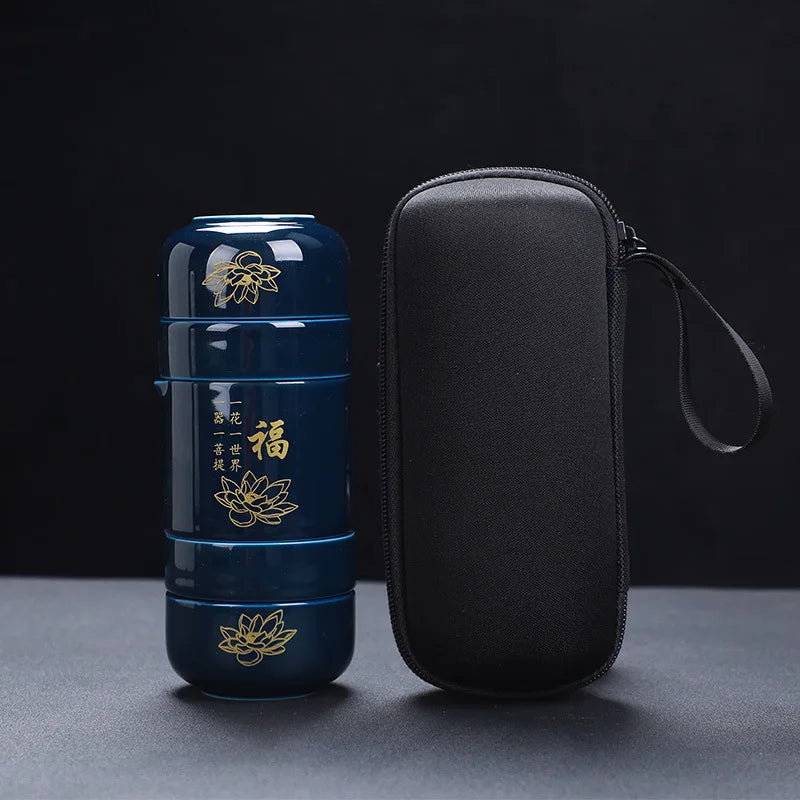 Japanese style simple teapot tea cup separation tea cup home office travel portable filter ceramic tea cups