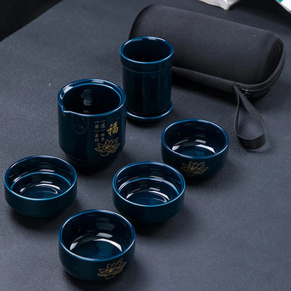 Japanese style simple teapot tea cup separation tea cup home office travel portable filter ceramic tea cups
