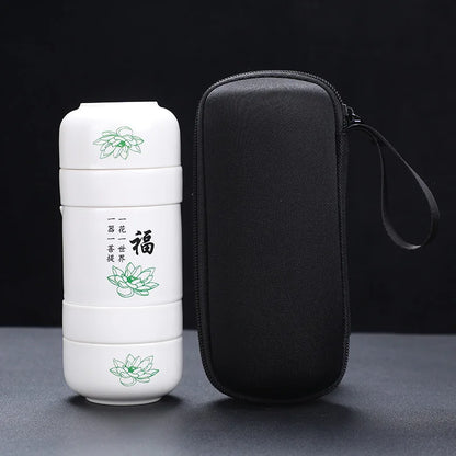 Japanese style simple teapot tea cup separation tea cup home office travel portable filter ceramic tea cups