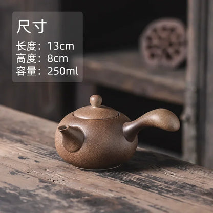 Japaness Retro Pottery Teapot with Charcoal Stove Tea Brewing Pot Single Kung Fu Teaware Tea Pots Tea Making Device