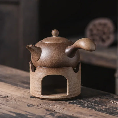 Japaness Retro Pottery Teapot with Charcoal Stove Tea Brewing Pot Single Kung Fu Teaware Tea Pots Tea Making Device