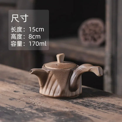 Japaness Retro Pottery Teapot with Charcoal Stove Tea Brewing Pot Single Kung Fu Teaware Tea Pots Tea Making Device