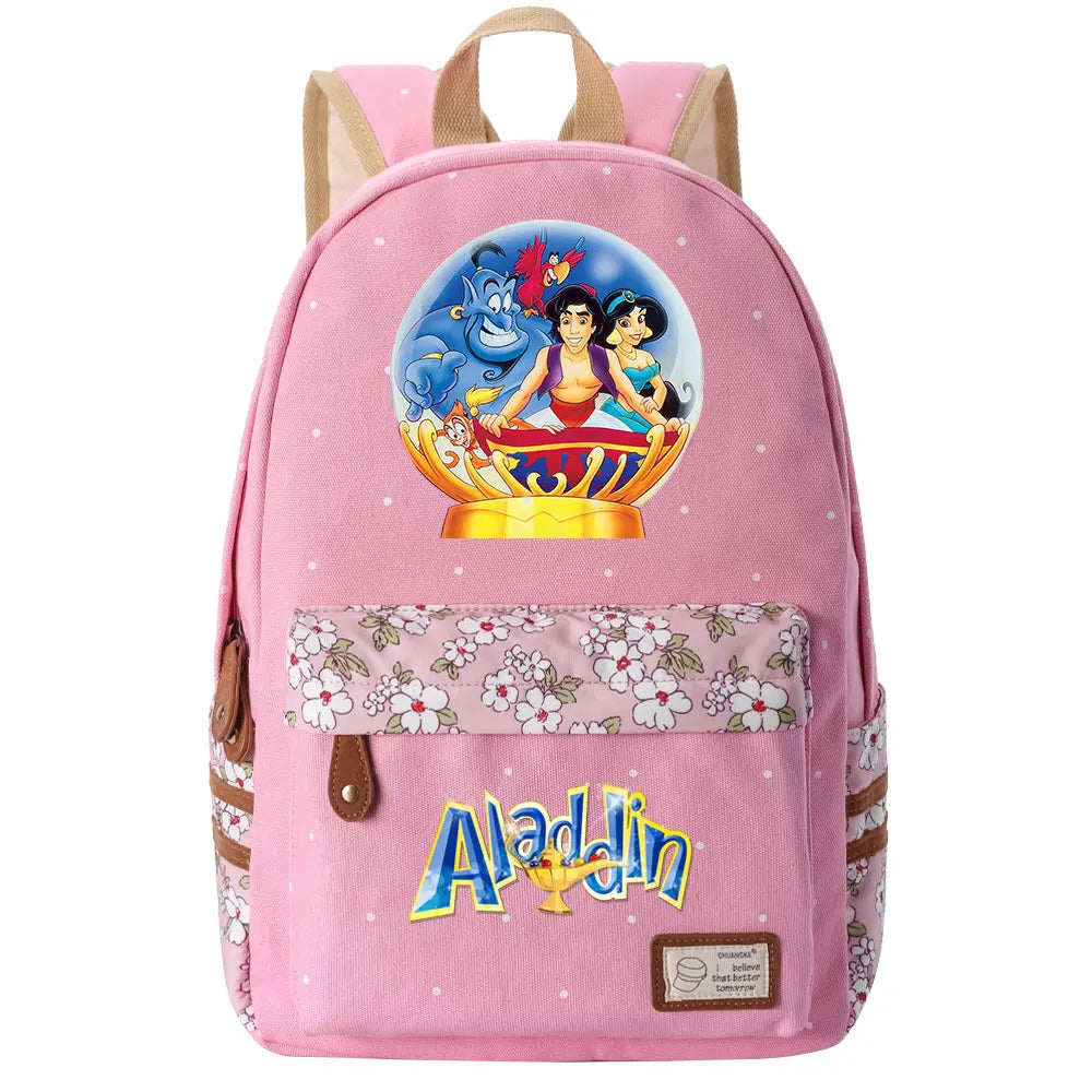 Jasmine Princess Boys Girls Kids School Book Bags Women Bagpack Teenagers Schoolbags Canvas Travel Laptop Backpack