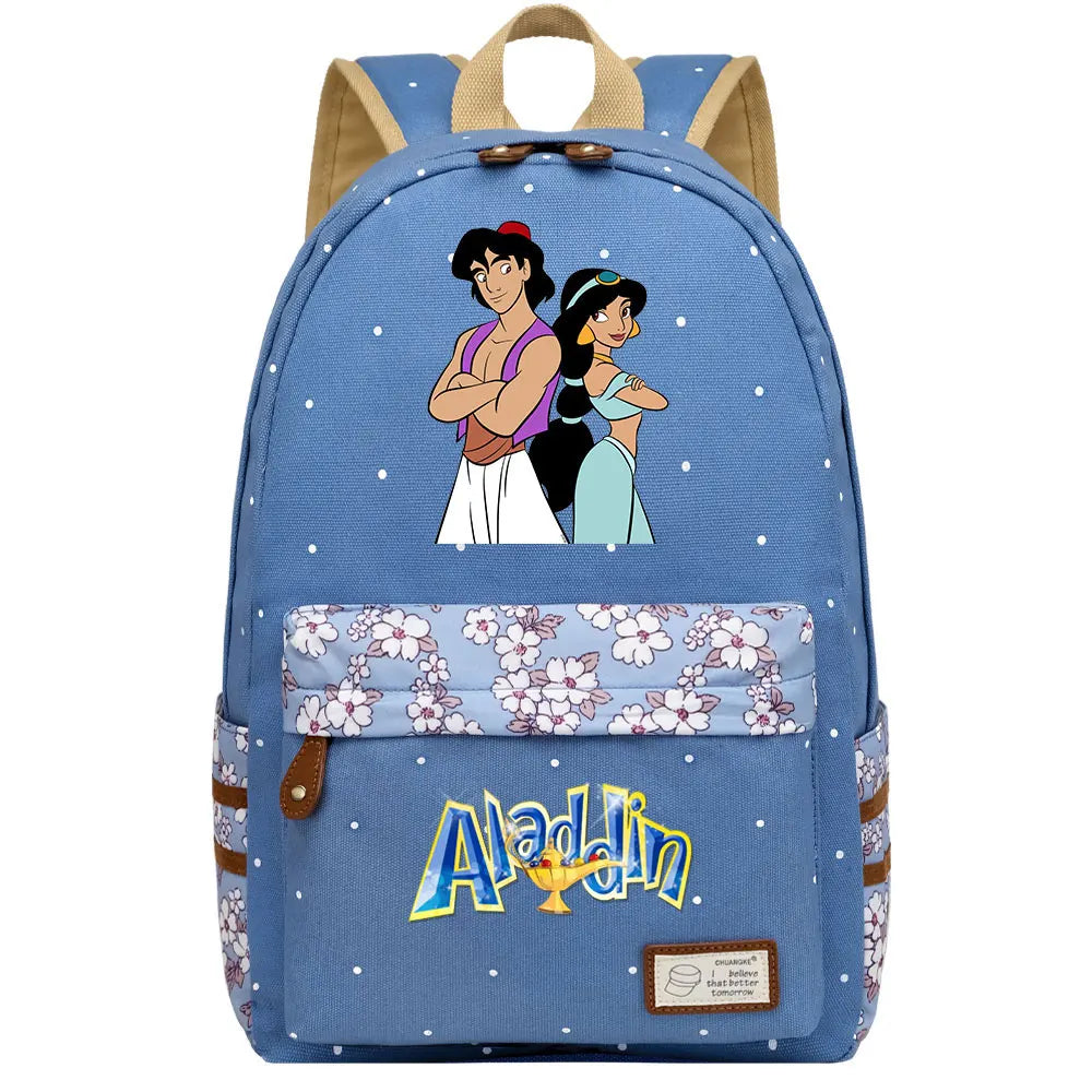 Jasmine Princess Boys Girls Kids School Book Bags Women Bagpack Teenagers Schoolbags Canvas Travel Laptop Backpack