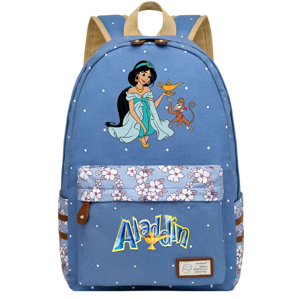 Jasmine Princess Boys Girls Kids School Book Bags Women Bagpack Teenagers Schoolbags Canvas Travel Laptop Backpack