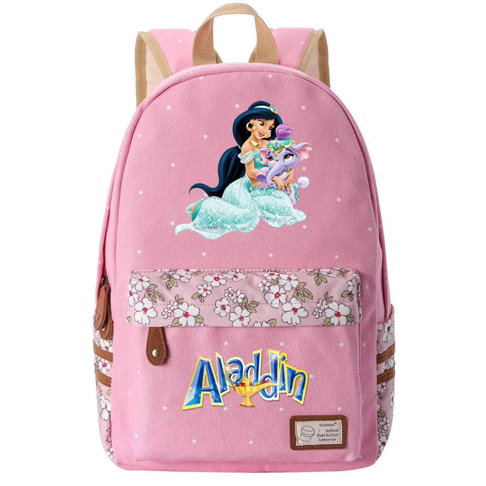 Jasmine Princess Boys Girls Kids School Book Bags Women Bagpack Teenagers Schoolbags Canvas Travel Laptop Backpack