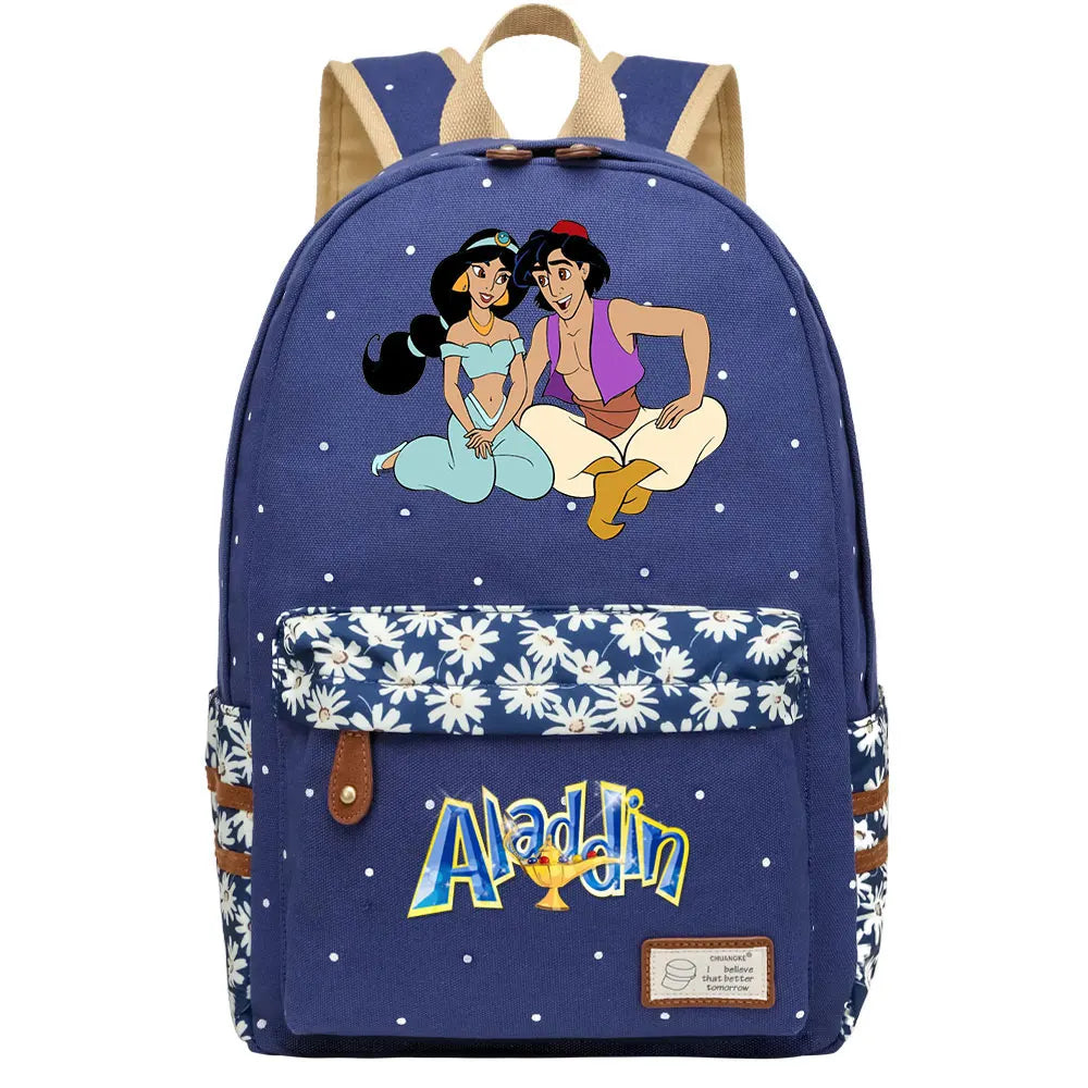 Jasmine Princess Boys Girls Kids School Book Bags Women Bagpack Teenagers Schoolbags Canvas Travel Laptop Backpack
