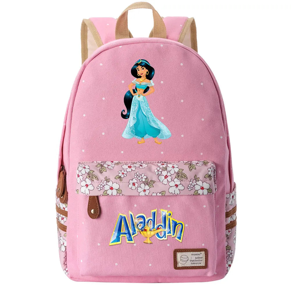 Jasmine Princess Boys Girls Kids School Book Bags Women Bagpack Teenagers Schoolbags Canvas Travel Laptop Backpack
