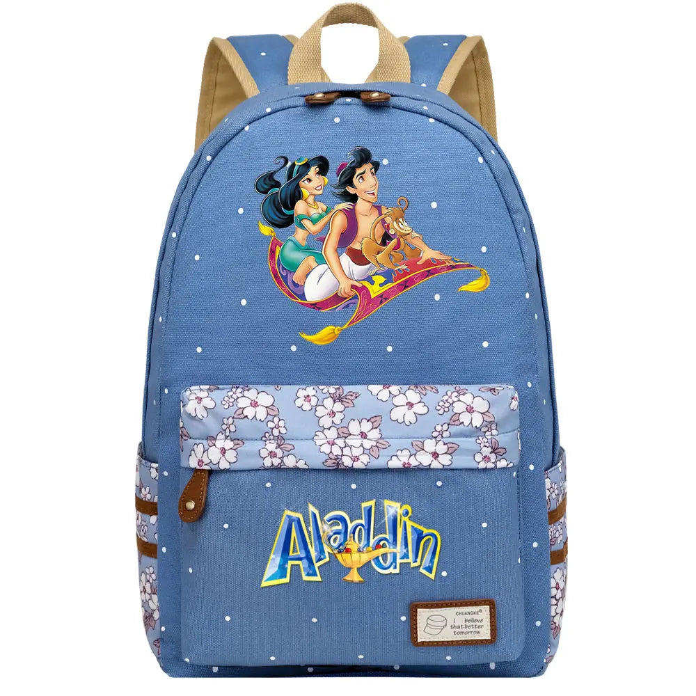 Jasmine Princess Boys Girls Kids School Book Bags Women Bagpack Teenagers Schoolbags Canvas Travel Laptop Backpack