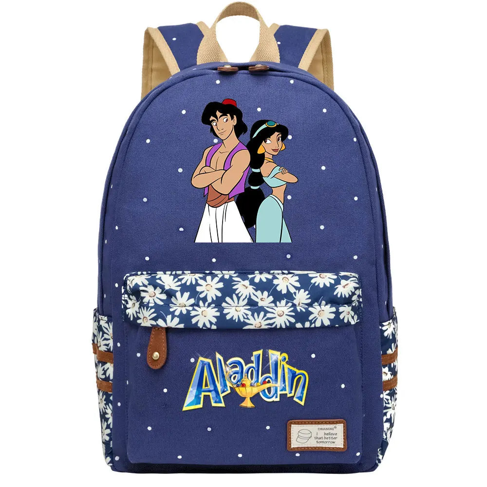 Jasmine Princess Boys Girls Kids School Book Bags Women Bagpack Teenagers Schoolbags Canvas Travel Laptop Backpack
