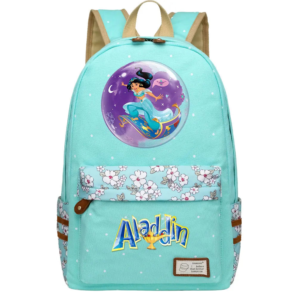 Jasmine Princess Boys Girls Kids School Book Bags Women Bagpack Teenagers Schoolbags Canvas Travel Laptop Backpack