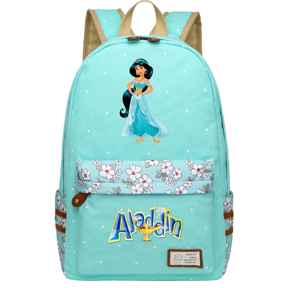 Jasmine Princess Boys Girls Kids School Book Bags Women Bagpack Teenagers Schoolbags Canvas Travel Laptop Backpack