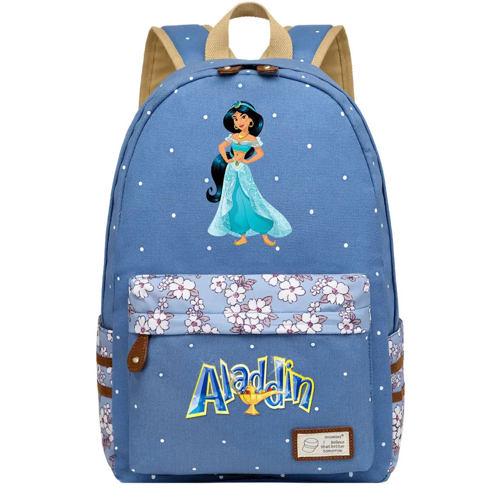 Jasmine Princess Boys Girls Kids School Book Bags Women Bagpack Teenagers Schoolbags Canvas Travel Laptop Backpack