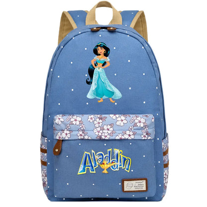 Jasmine Princess Boys Girls Kids School Book Bags Women Bagpack Teenagers Schoolbags Canvas Travel Laptop Backpack
