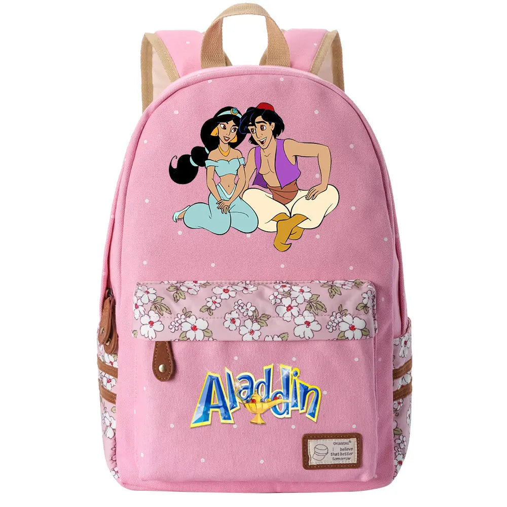 Jasmine Princess Boys Girls Kids School Book Bags Women Bagpack Teenagers Schoolbags Canvas Travel Laptop Backpack