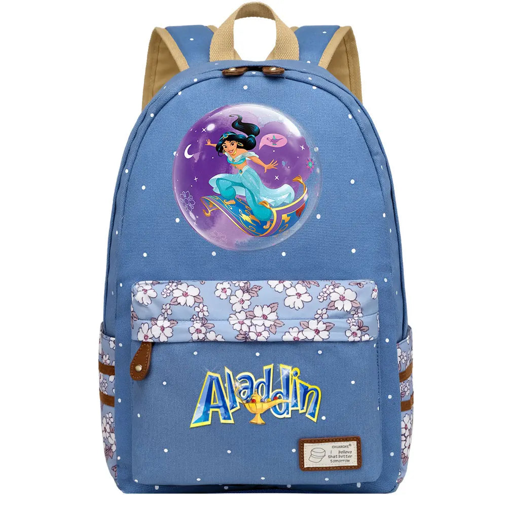 Jasmine Princess Boys Girls Kids School Book Bags Women Bagpack Teenagers Schoolbags Canvas Travel Laptop Backpack