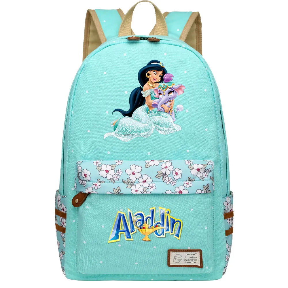 Jasmine Princess Boys Girls Kids School Book Bags Women Bagpack Teenagers Schoolbags Canvas Travel Laptop Backpack