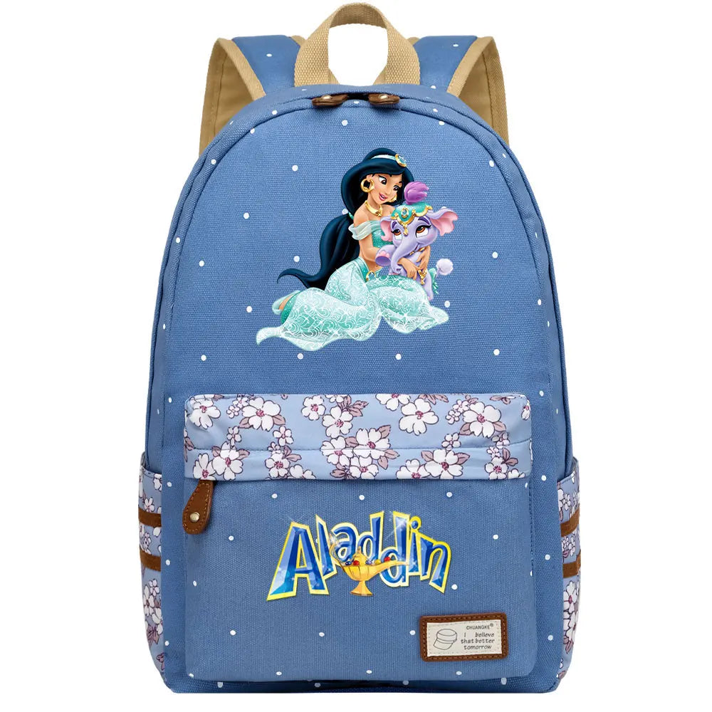 Jasmine Princess Boys Girls Kids School Book Bags Women Bagpack Teenagers Schoolbags Canvas Travel Laptop Backpack