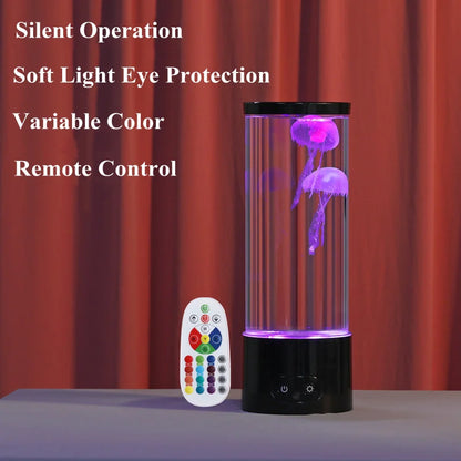 Jellyfish Lamp Color Changing Jellyfish Tank Aquarium Led Lamp Relaxing Mood Night Light USB Power/Battery Powered Drop Shipping