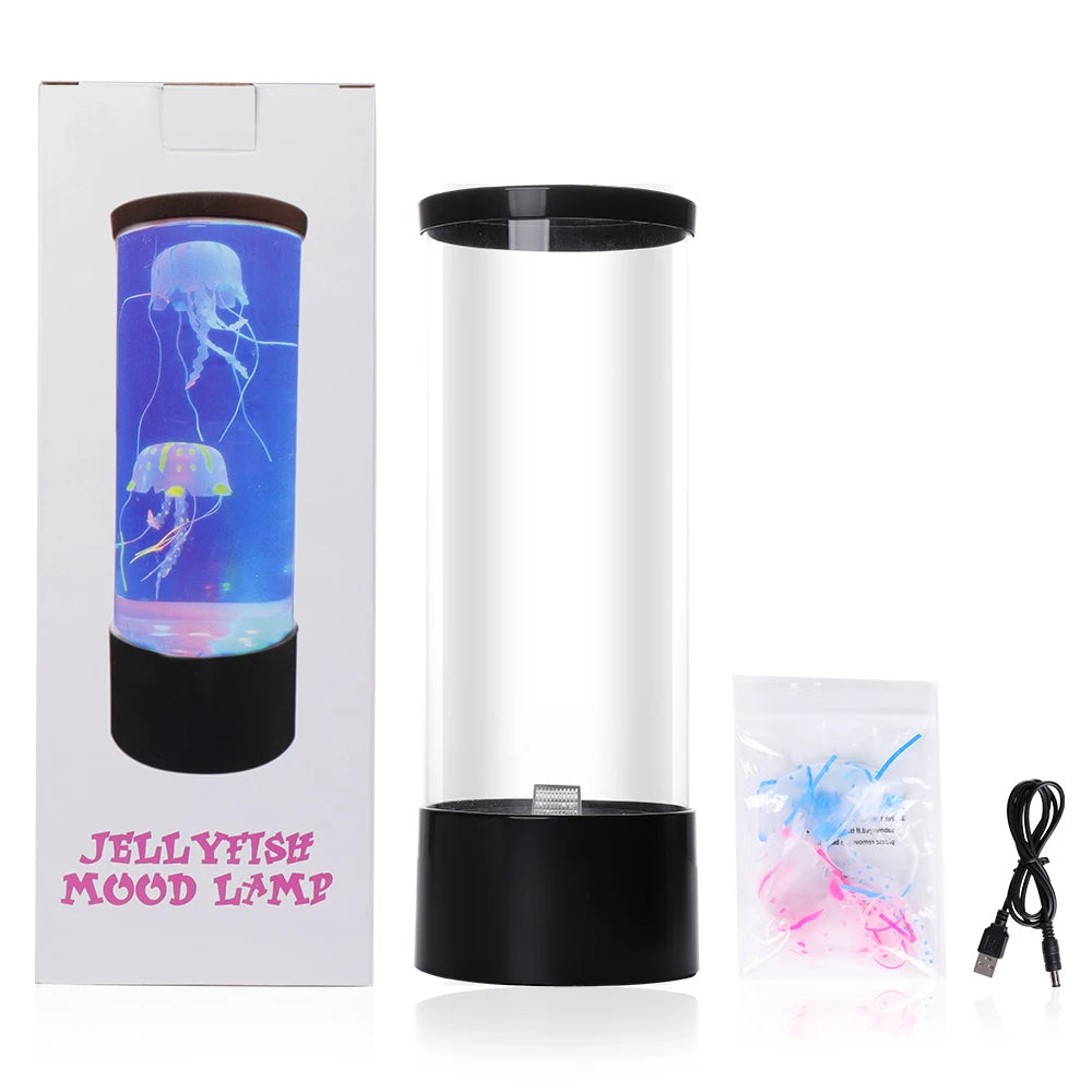 Jellyfish Lamp Color Changing Jellyfish Tank Aquarium Led Lamp Relaxing Mood Night Light USB Power/Battery Powered Drop Shipping