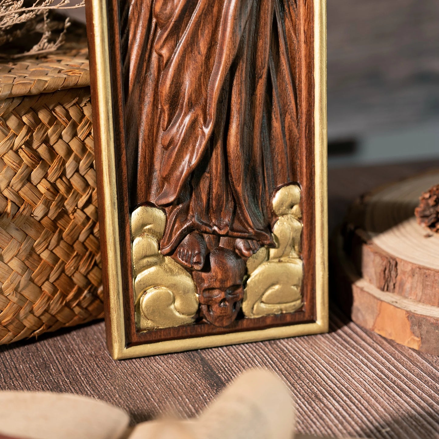 Jesus Ascension cross, statue of Jesus on the cross, decorative Christian cross, religious saint, catholic easter gift baptism