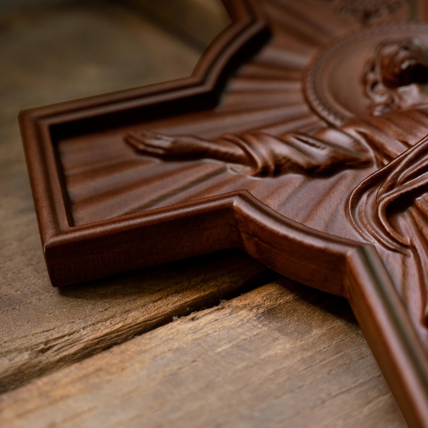 Jesus Christ Wooden Cross Wall Decor Home Church Catholic Cross Solid Wood Carving Christian Wall Cross Religious Easter Gift