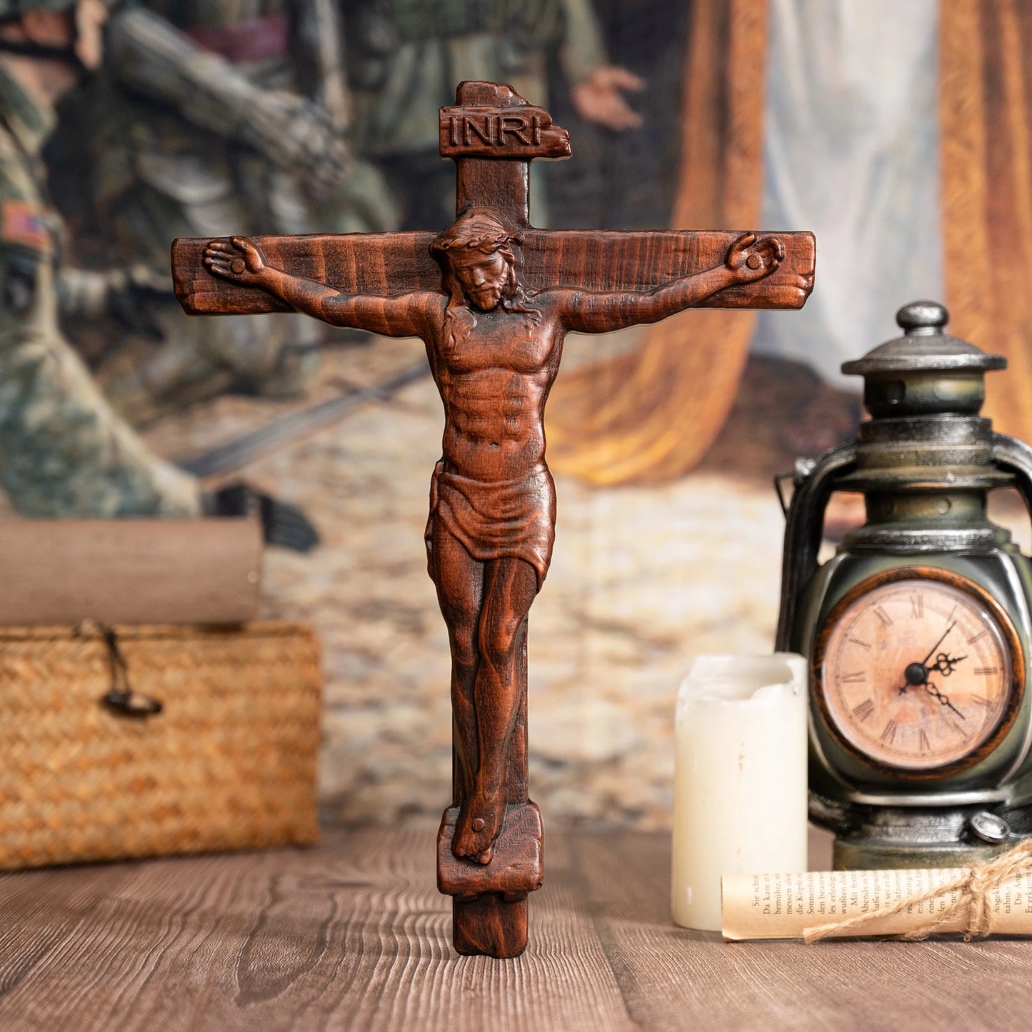 Jesus Crucifix Catholic Cross, Wooden Cross, Wall Saint, Jesus, Christ Decoration, Church, Baptism, Gift