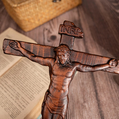 Jesus Crucifix Catholic Cross, Wooden Cross, Wall Saint, Jesus, Christ Decoration, Church, Baptism, Gift