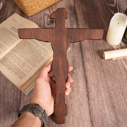 Jesus Crucifix Catholic Cross, Wooden Cross, Wall Saint, Jesus, Christ Decoration, Church, Baptism, Gift