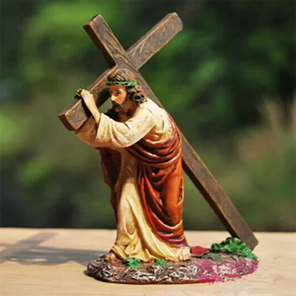 Jesus Figurine Holy Home Decoration Christ Jesus Statues sculpture Christmas gift Home Office Desktop Ornaments