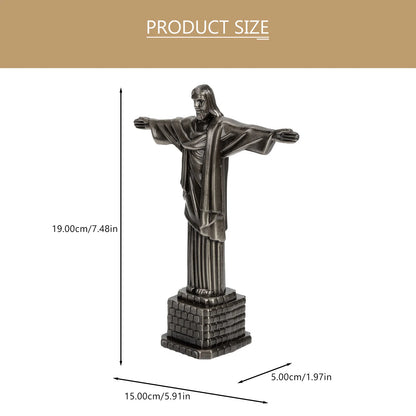 Jesus Figurine Statue Christ Figurines Figure Catholic Holy Christian Tabletop Sculpture Decor Nativity Religious Crucifix Lord