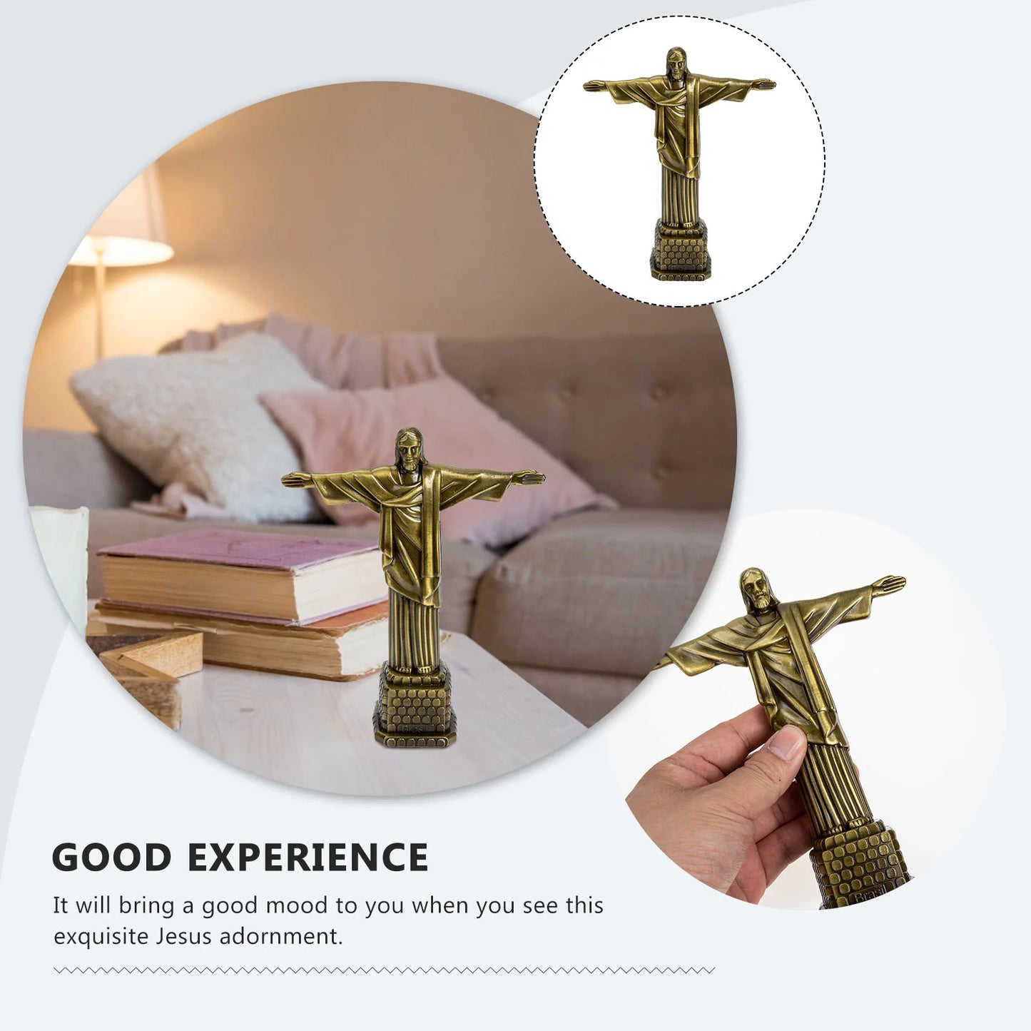 Jesus Figurine Statue Christ Figurines Figure Catholic Holy Christian Tabletop Sculpture Decor Nativity Religious Crucifix Lord