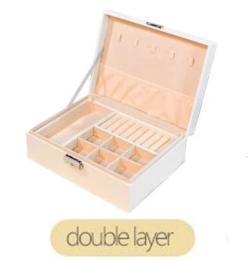 Jewelry Box Women Leather Packaging Necklace Rings Earrings Bracelet Storage Organizer Display Gift Box Case