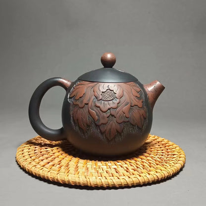 Jianshui Clay Pure Handmade  Carving Longdan TeaPot(Not Yixing Zisha) Ceramic  Kung Fu Tea Set Drinkware Tea Ceremony