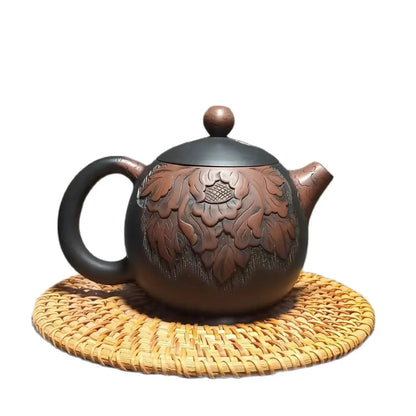 Jianshui Clay Pure Handmade  Carving Longdan TeaPot(Not Yixing Zisha) Ceramic  Kung Fu Tea Set Drinkware Tea Ceremony