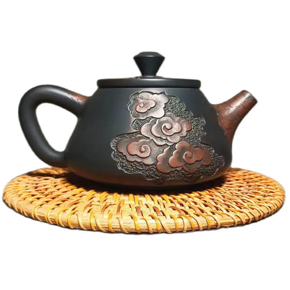 Jianshui Clay Pure Handmade  Carving Shipiao TeaPot(Not Yixing Zisha) Ceramic  Kung Fu Tea Set Drinkware Tea Ceremony