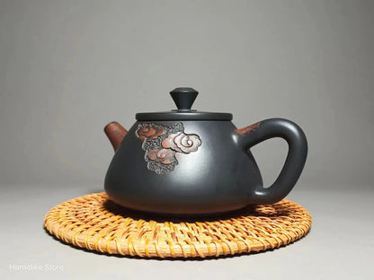 Jianshui Clay Pure Handmade  Carving Shipiao TeaPot(Not Yixing Zisha) Ceramic  Kung Fu Tea Set Drinkware Tea Ceremony