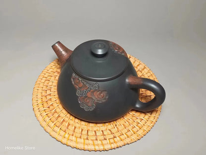 Jianshui Clay Pure Handmade  Carving Shipiao TeaPot(Not Yixing Zisha) Ceramic  Kung Fu Tea Set Drinkware Tea Ceremony