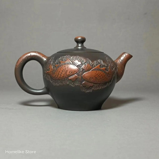 Jianshui Clay Pure Handmade Lotus Carving Longdan TeaPot(Not Yixing Zisha) Ceramic  Kung Fu Tea Set Drinkware Tea Ceremony