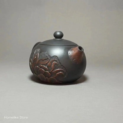 Jianshui Clay Pure Handmade Lotus Carving TeaPot(Not Yixing Zisha) Ceramic  Kung Fu Tea Set Drinkware Tea Ceremony