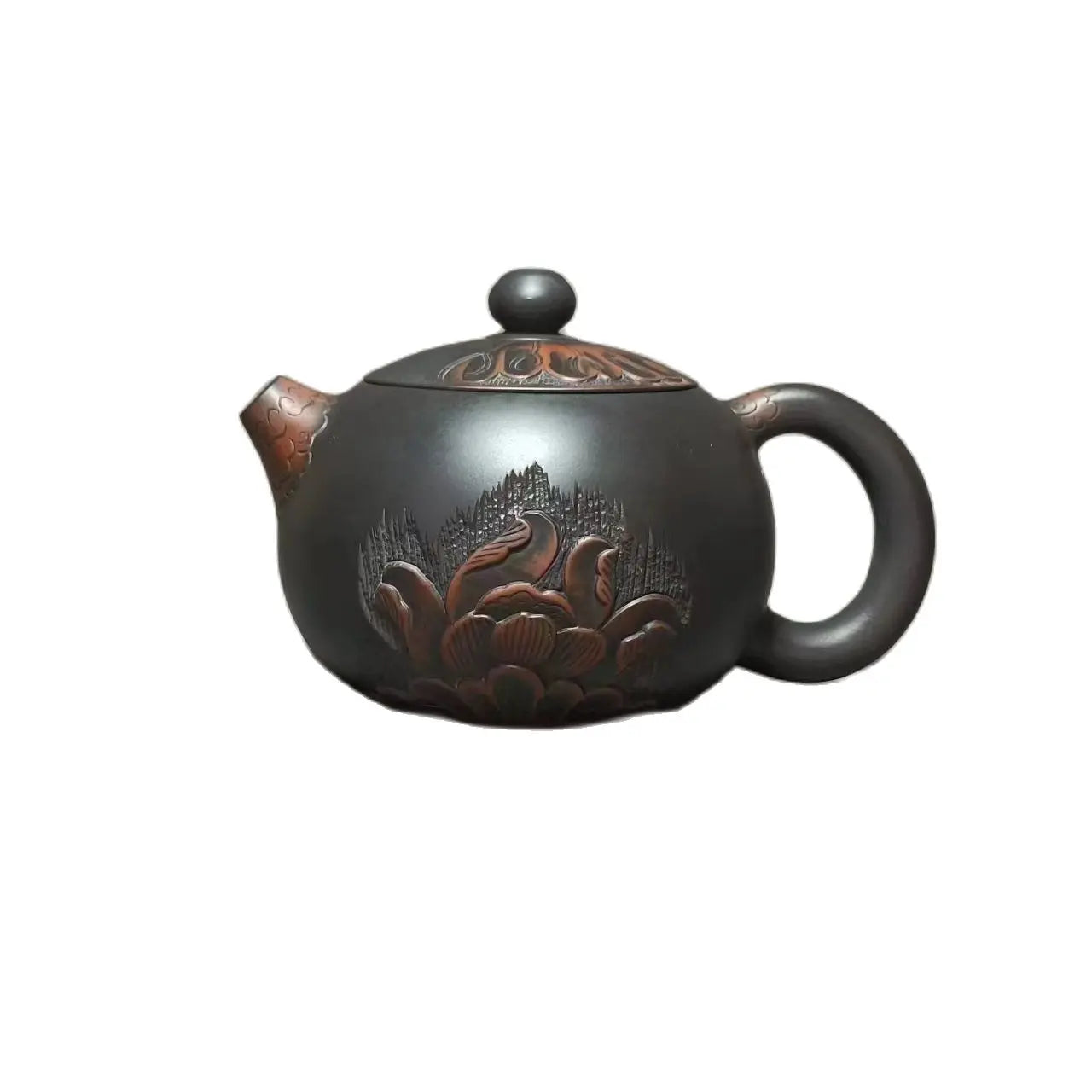 Jianshui Clay Pure Handmade Lotus Carving TeaPot(Not Yixing Zisha) Ceramic  Kung Fu Tea Set Drinkware Tea Ceremony