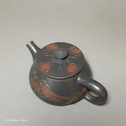 Jianshui Clay Pure Handmade Lotus Carving TeaPot(Not Yixing Zisha) Ceramic  Kung Fu Tea Set Drinkware Tea Ceremony