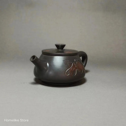 Jianshui Clay Pure Handmade Lotus Carving TeaPot(Not Yixing Zisha) Ceramic  Kung Fu Tea Set Drinkware Tea Ceremony