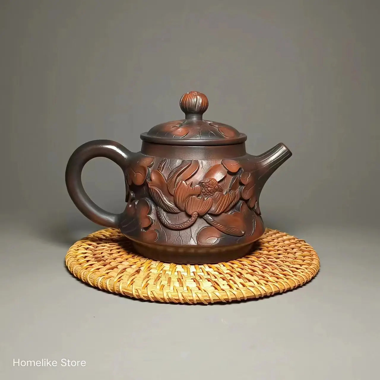 Jianshui Clay Pure Handmade Lotus Full Carving TeaPot(Not Yixing Zisha) Ceramic  Kung Fu Tea Set Drinkware Tea Ceremony