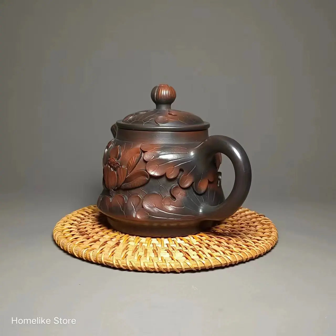 Jianshui Clay Pure Handmade Lotus Full Carving TeaPot(Not Yixing Zisha) Ceramic  Kung Fu Tea Set Drinkware Tea Ceremony