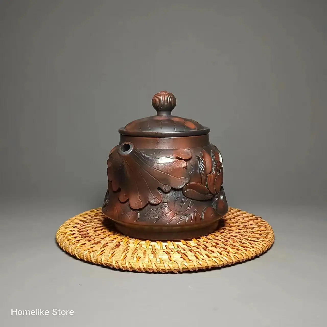 Jianshui Clay Pure Handmade Lotus Full Carving TeaPot(Not Yixing Zisha) Ceramic  Kung Fu Tea Set Drinkware Tea Ceremony